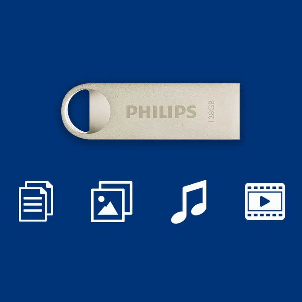 USB-флеш-накопичувач Philips Moon Edition 128GB USB 2.0 Aluminum Silver, фото №5