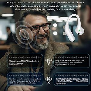 Навушники-перекладачі HEEPDD, 144 мови, HiFi, ергономічні, з шумозаглушенням, портативні synthetic.ua - Фото 1