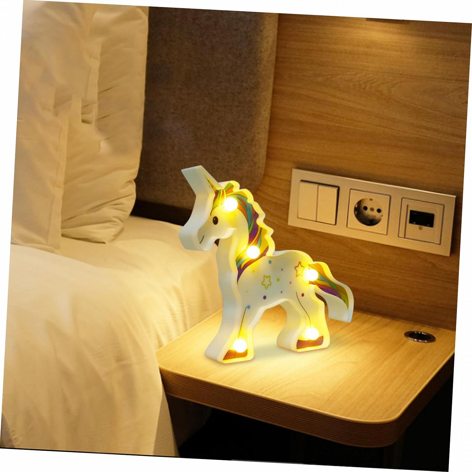 Лампа Housoutil LED Ночник Единорог, фото №3
