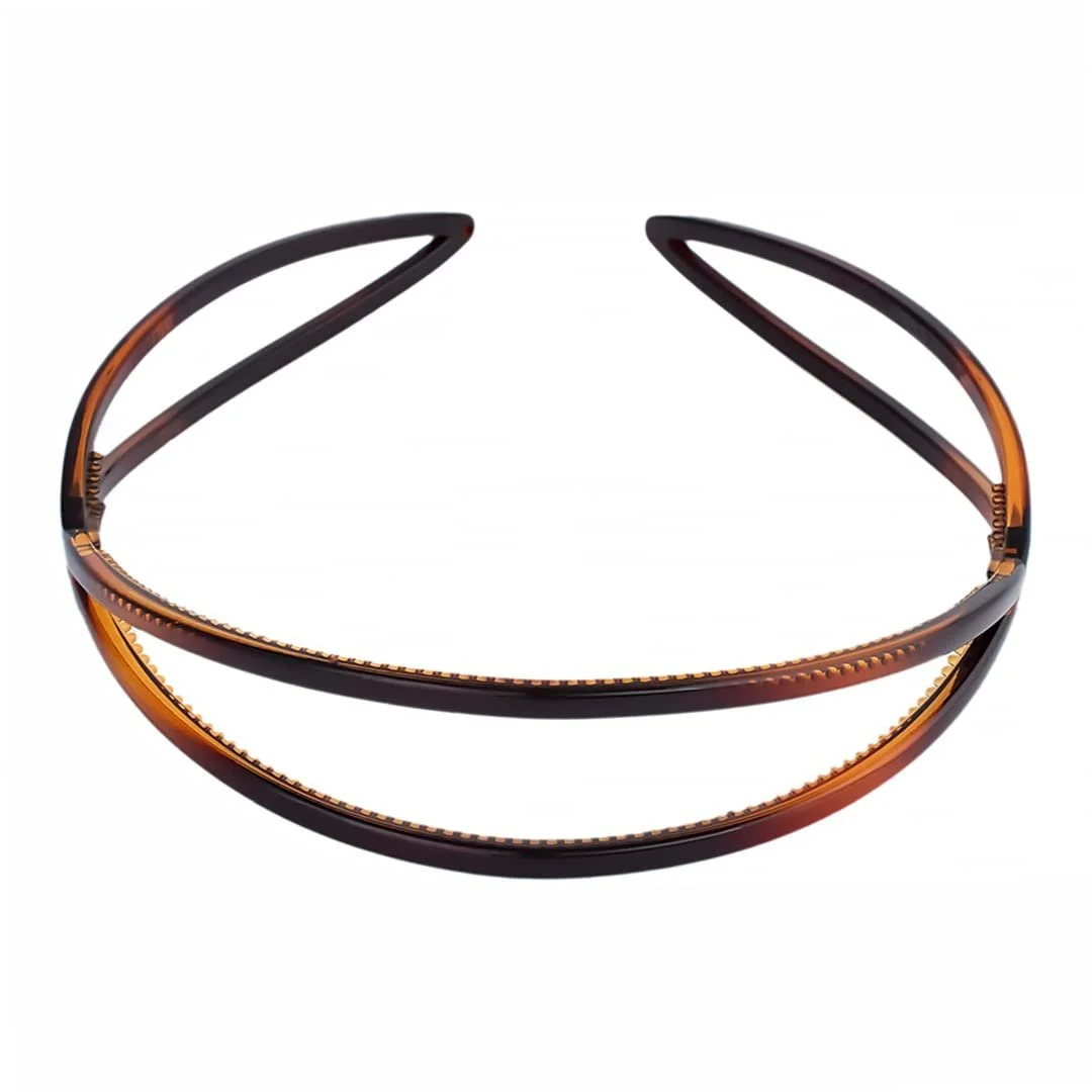 Обруч Плетений Коричневий з Зубцями Черепаховий 2,5 см, фото №5 Обруч Плетений Коричневий з Зубцями Черепаховий 2,5 см, фото №5