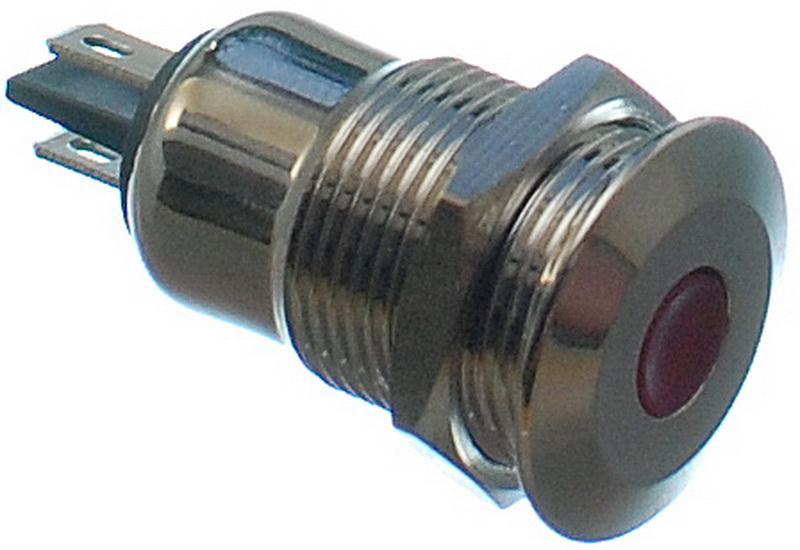 Індикатор антивандальний VJ Parts d15mm стрижка 12mm h21mm 2 контакту, фото №1