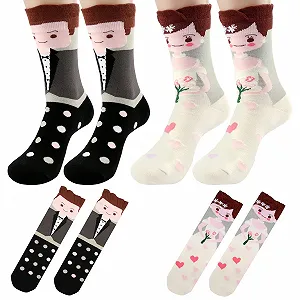 Свадебные носки Белый и черный, один размер - Фото 1