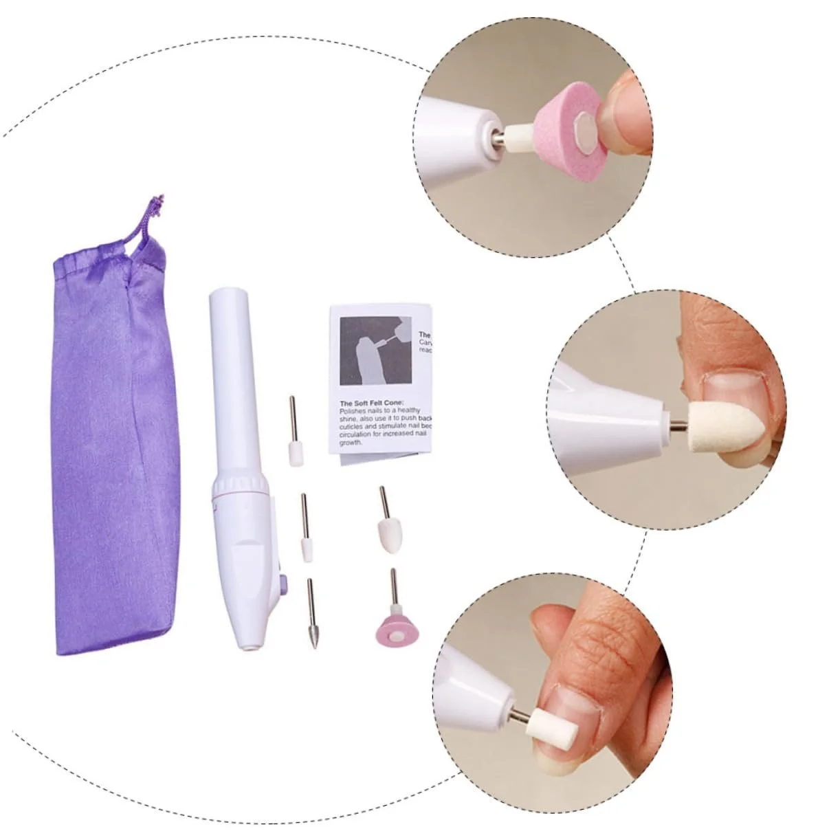 Электрический Набор для маникюра WRITWAA Многофункциональный Инструмент для шлифовки ногтей Маникюрный полировщик Портативный триммер для ногтей, фото №6 Электрический Набор для маникюра WRITWAA Многофункциональный Инструмент для шлифовки ногтей Маникюрный полировщик Портативный триммер для ногтей, фото №6