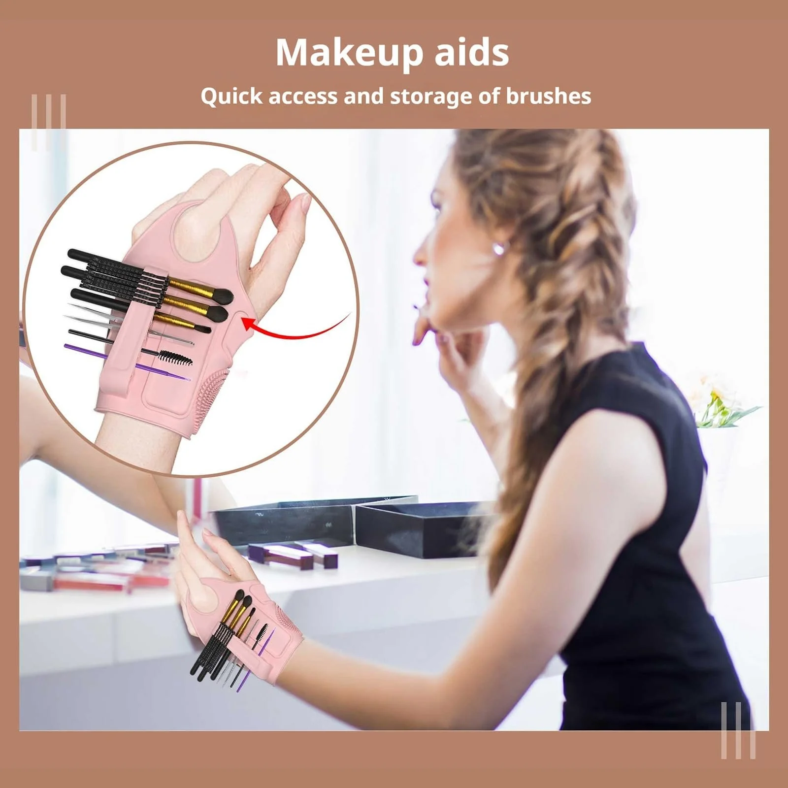 Инструмент для макияжа Силиконовый регулируемый многоразовый, фото №5