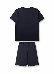 Пижама Sanetta для мальчиков, шорты, темно-синяя synthetic.ua - Фото 1