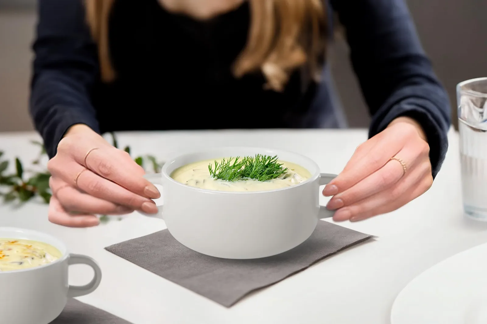 Миски для запекания Kook 4 шт. керамические с ручками 20 унций Белый, фото №4