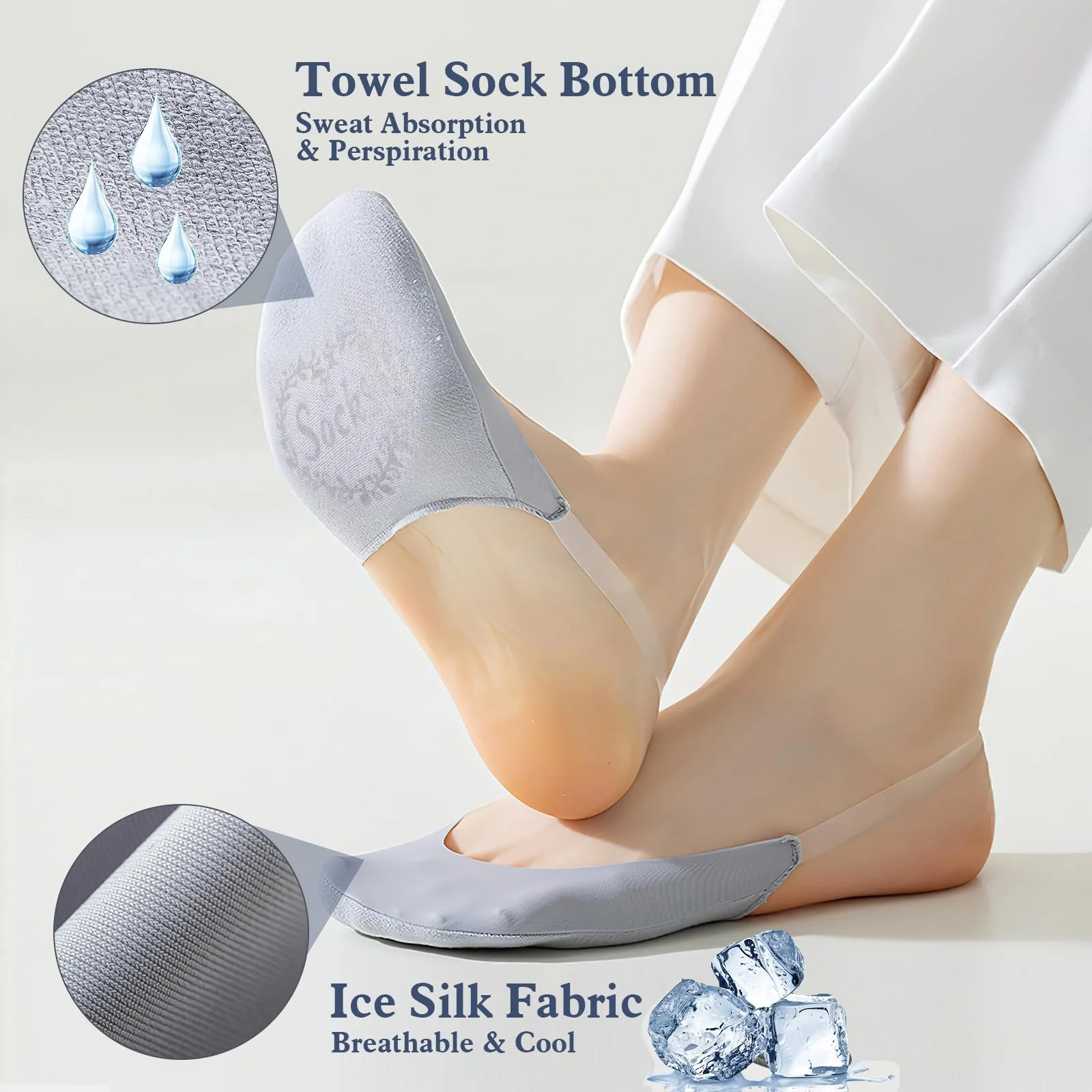 Шкарпетки-слідки No Show для босоніжок та високих підборів, 6 пар, фото №4 Шкарпетки-слідки No Show для босоніжок та високих підборів, 6 пар, фото №4