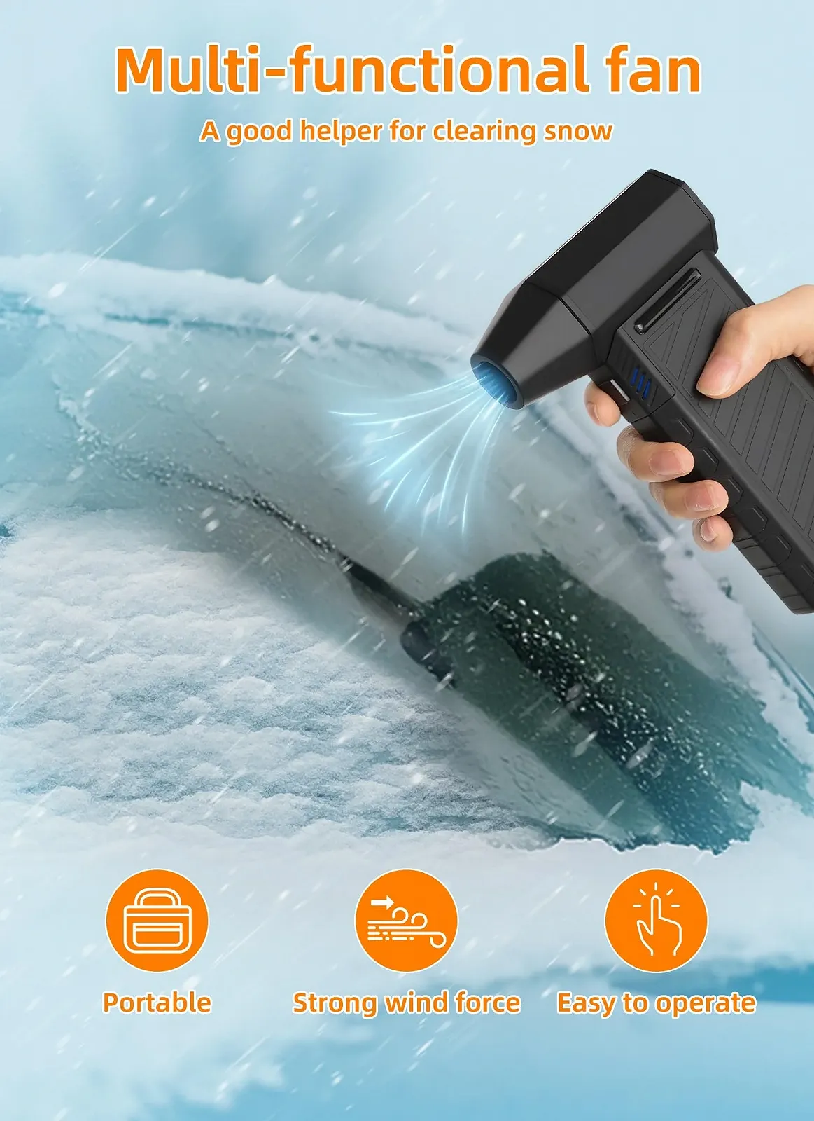 Електрична повітродувка AONYIYI Матовий чорний, фото №3 Електрична повітродувка AONYIYI Матовий чорний, фото №3