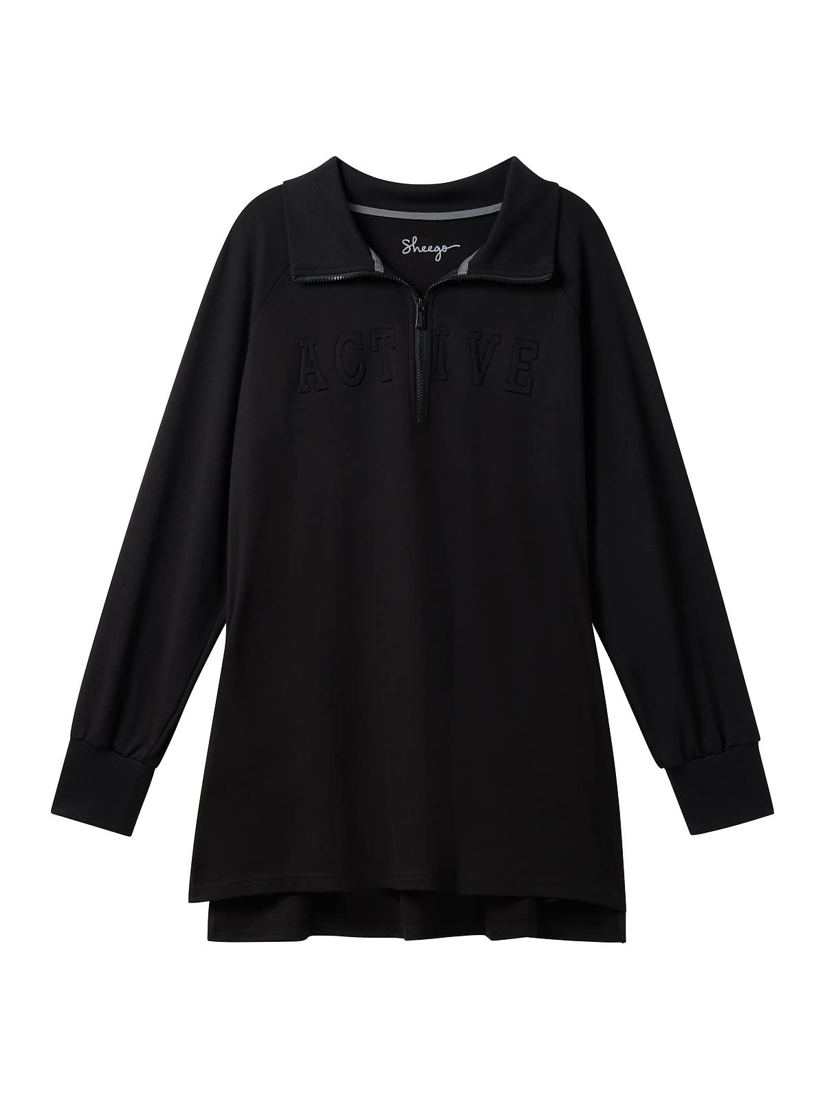 Женский Свитшот Больших Размеров Sheego Расслабляющий Из Функционального Материала с Карманами Спортивный, фото №4