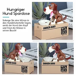 Скарбничка Justup Hungry Dog Puppy Коричнева synthetic.ua - Фото 1