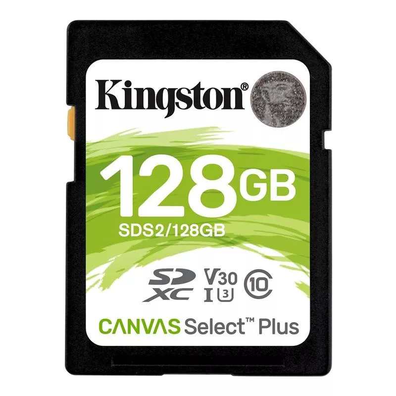 Карта памяти SDXC 128GB UHS-I/U3 Class 10 Kingston Canvas Select Plus R100/W85MB/s SDS2/128GB, фото №1