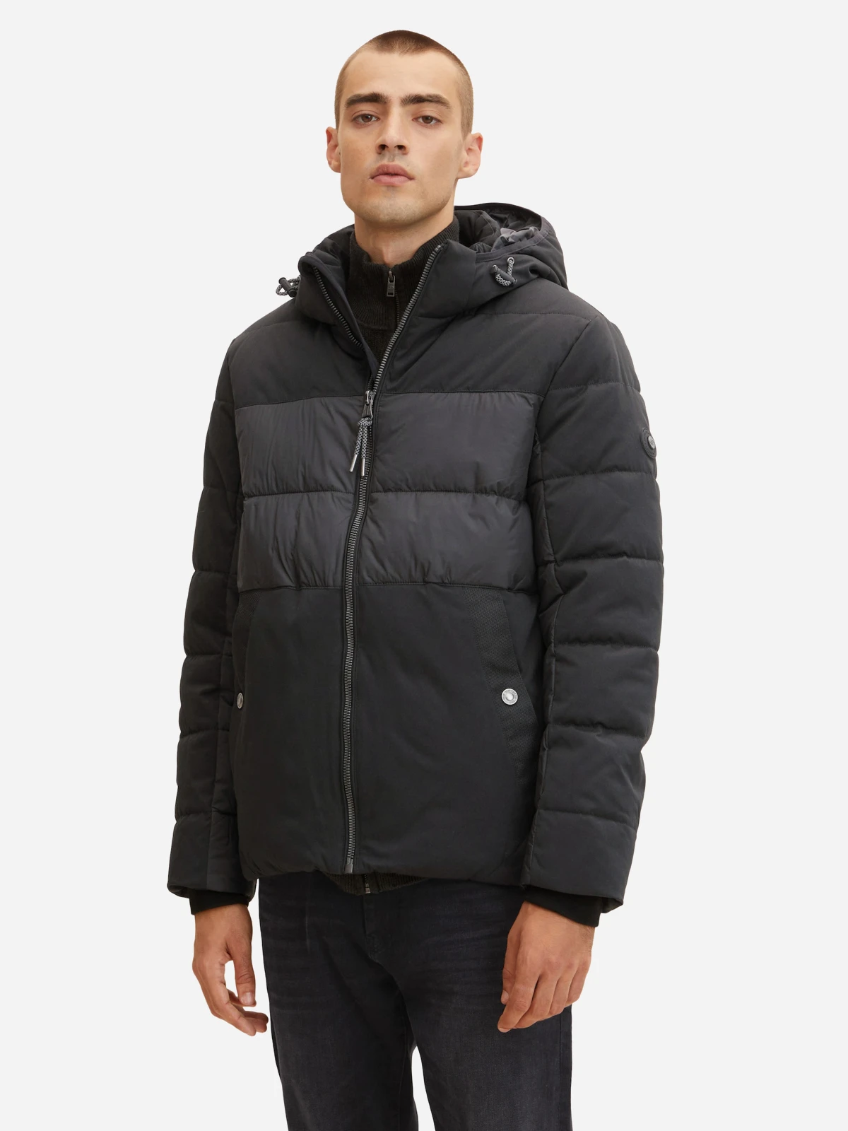 Куртка Tom Tailor Mix Puffer Jacket Черный XXXL, фото №2
