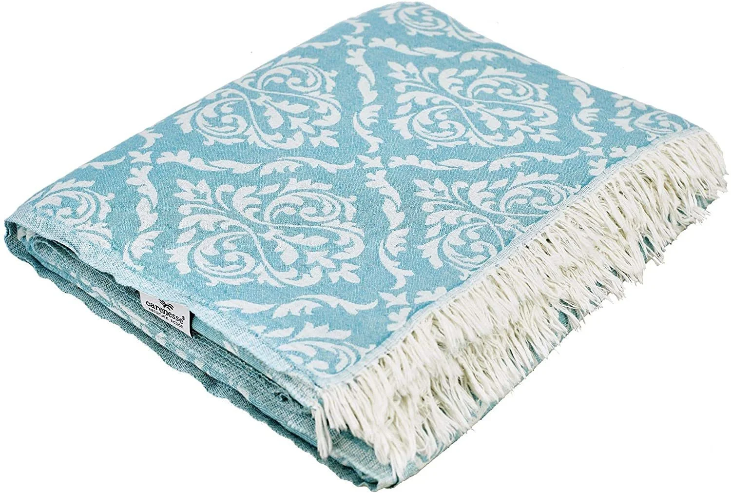 Покрывало Carenesse Односпальное Жаккардовое Baroque 150 x 200 см Petrol, фото №1