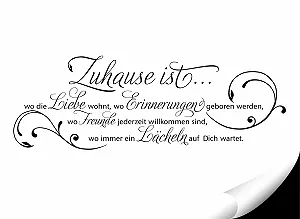 Наклейка на стіну Grandora W942 Цитата "Zuhause ist wo die Liebe wohnt" 120 x 42 см Чорна ціна на synthetic.ua - Фото 1 Наклейка на стіну Grandora W942 Цитата "Zuhause ist wo die Liebe wohnt" 120 x 42 см Чорна synthetic.ua - Фото 1
