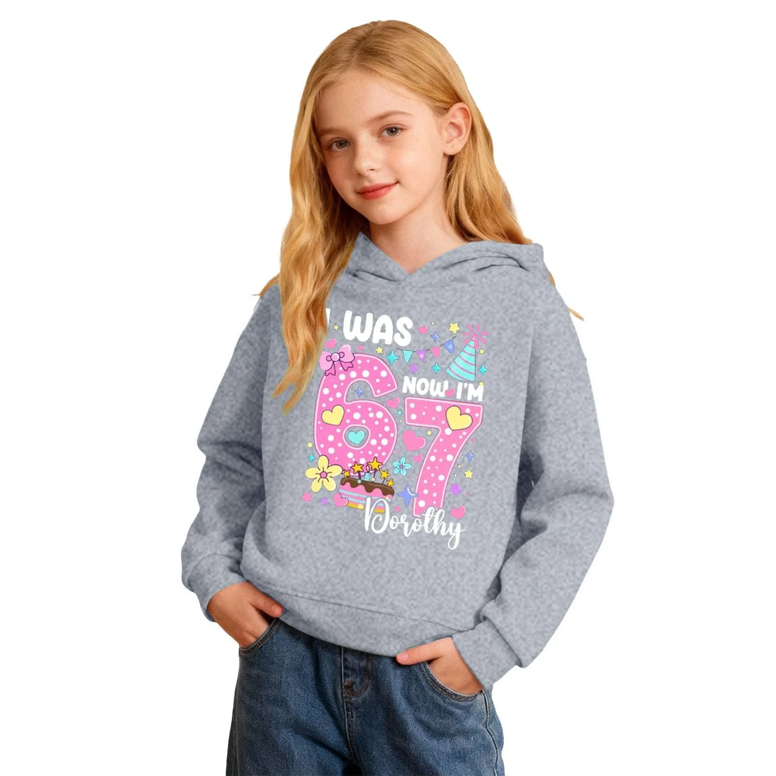 Дівчачий худі з цифровим друком, з довгими рукавами, фото №2