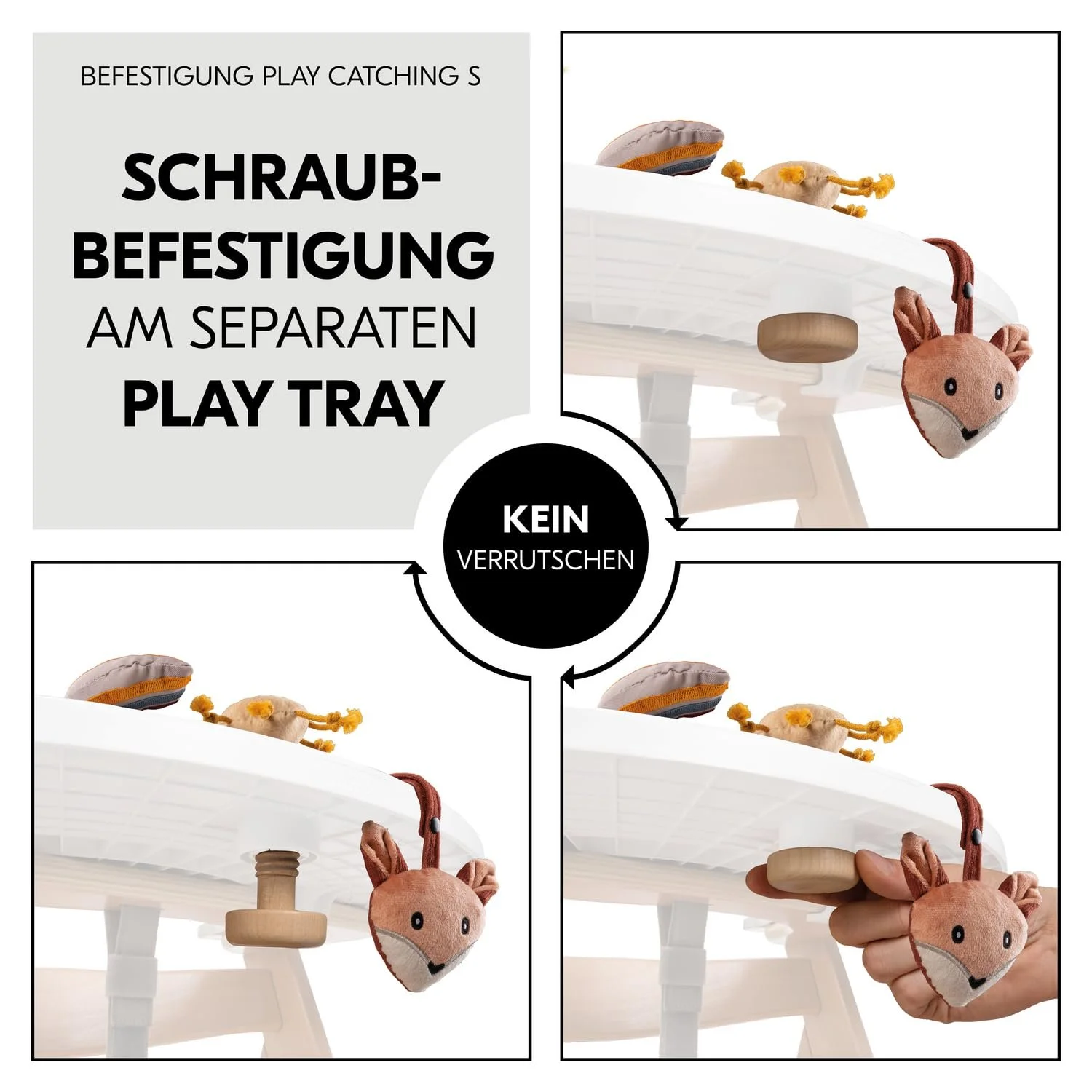 Іграшка Hauck Play Catching S, Fox - Дитяче розвиваюче кільце, іграшка для коляски, фото №6