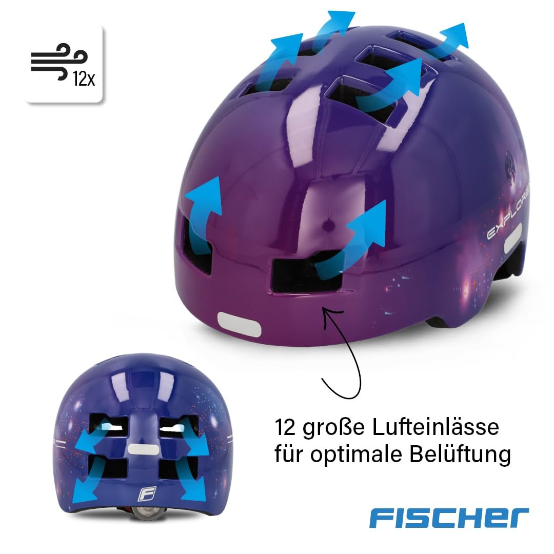 Шлем Велосипедный FISCHER BMX Детский, с интегрированным LED задним фонарем, фото №8