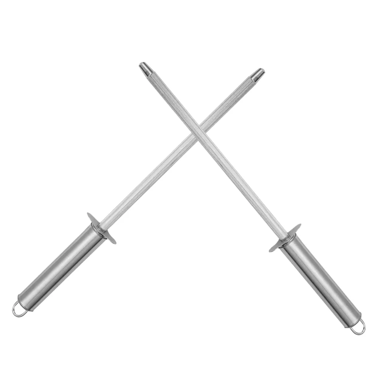 Мусат Ciieeo 2 штуки нержавіюча сталь ручний заточувальний стержень для різних типів ножів, фото №1