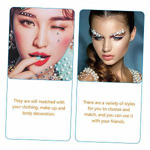 Наклейки для лица FOMIYES, самоклеящиеся, 5 наборов наклеек с драгоценными камнями для лица для женщин synthetic.ua - Фото 1