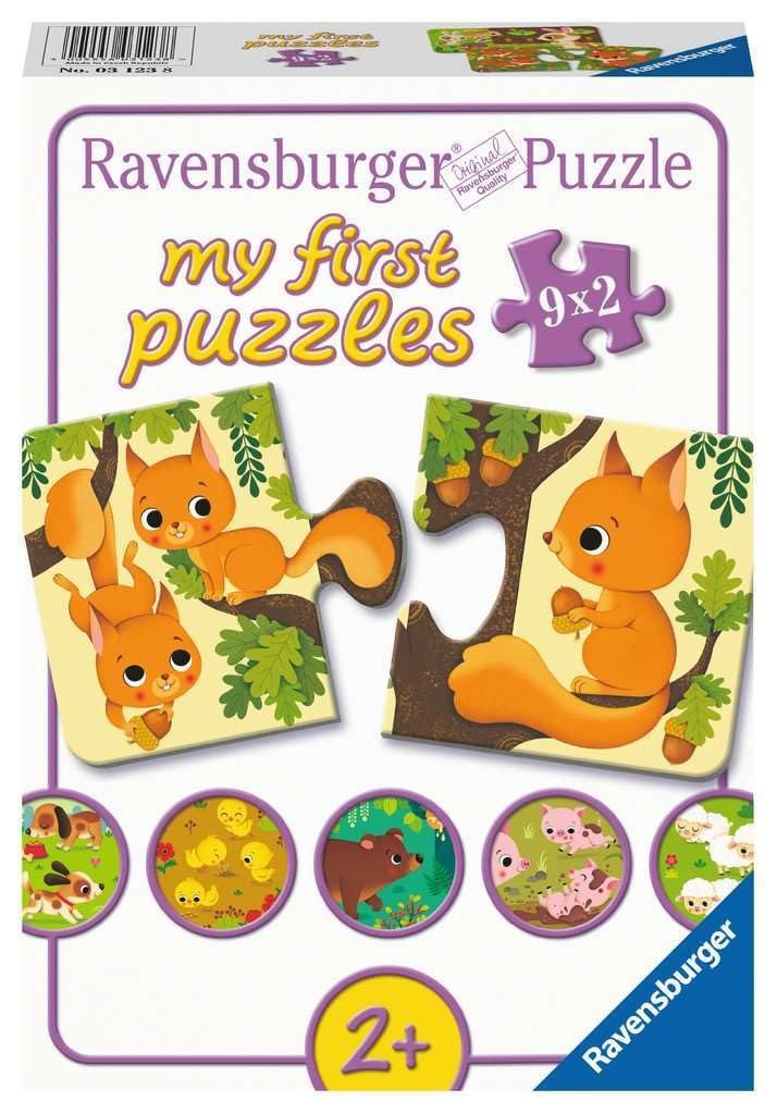 Детский пазл Ravensburger My First Puzzle Animals and Their Children 9 x 2 элемента, фото №1