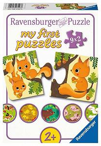 Детский пазл Ravensburger My First Puzzle Animals and Their Children 9 x 2 элемента - Фото 1