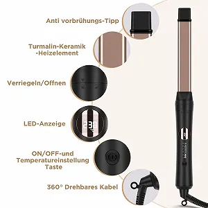Мультистайлер PARWIN PRO BEAUTY 5 в 1 керамико-турмалиновый ЖК-дисплей 140-230°C Розовое золото synthetic.ua - Фото 1