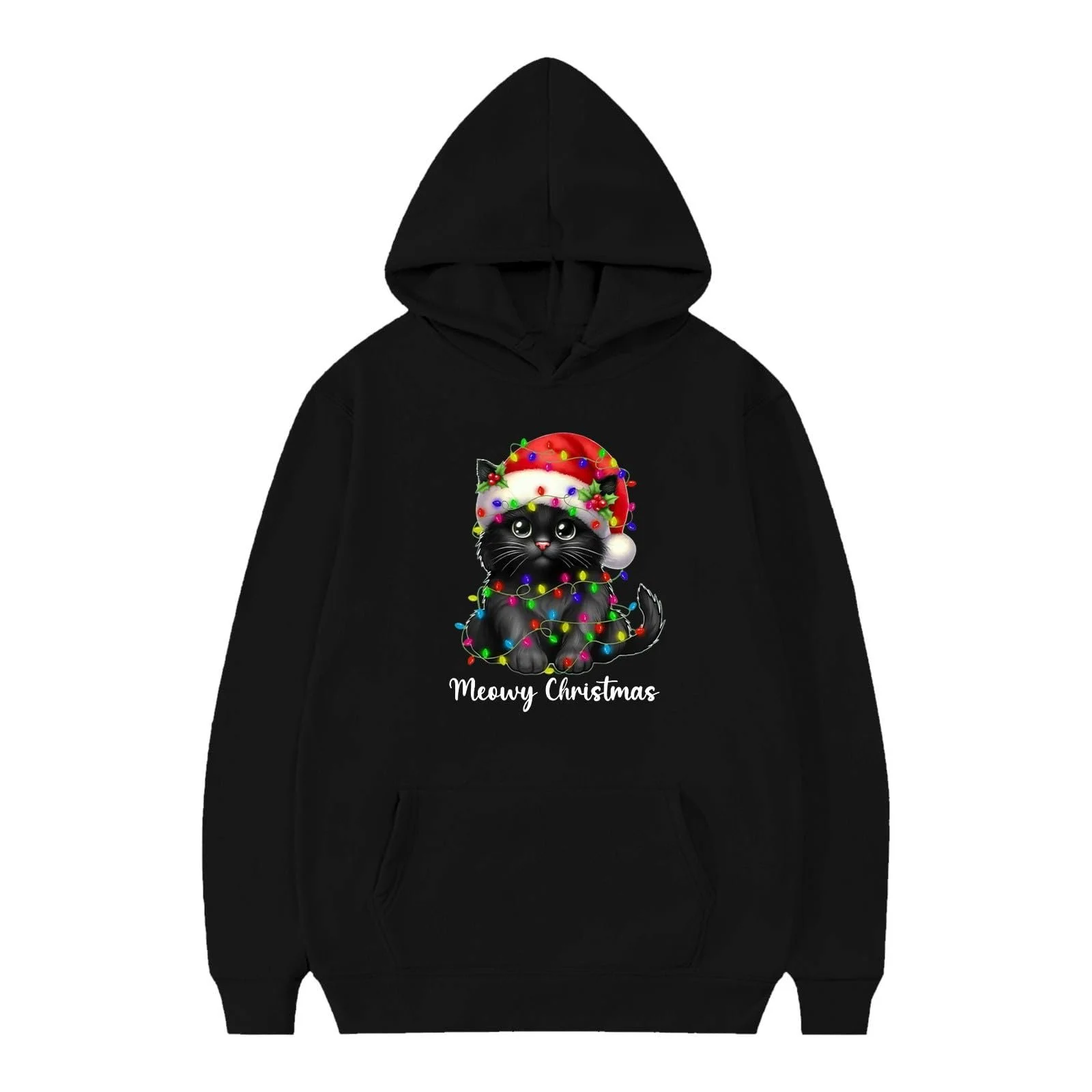 Худи Рождественское Детское Модное с принтом, длинными рукавами и круглым вырезом для девочек, фото №2