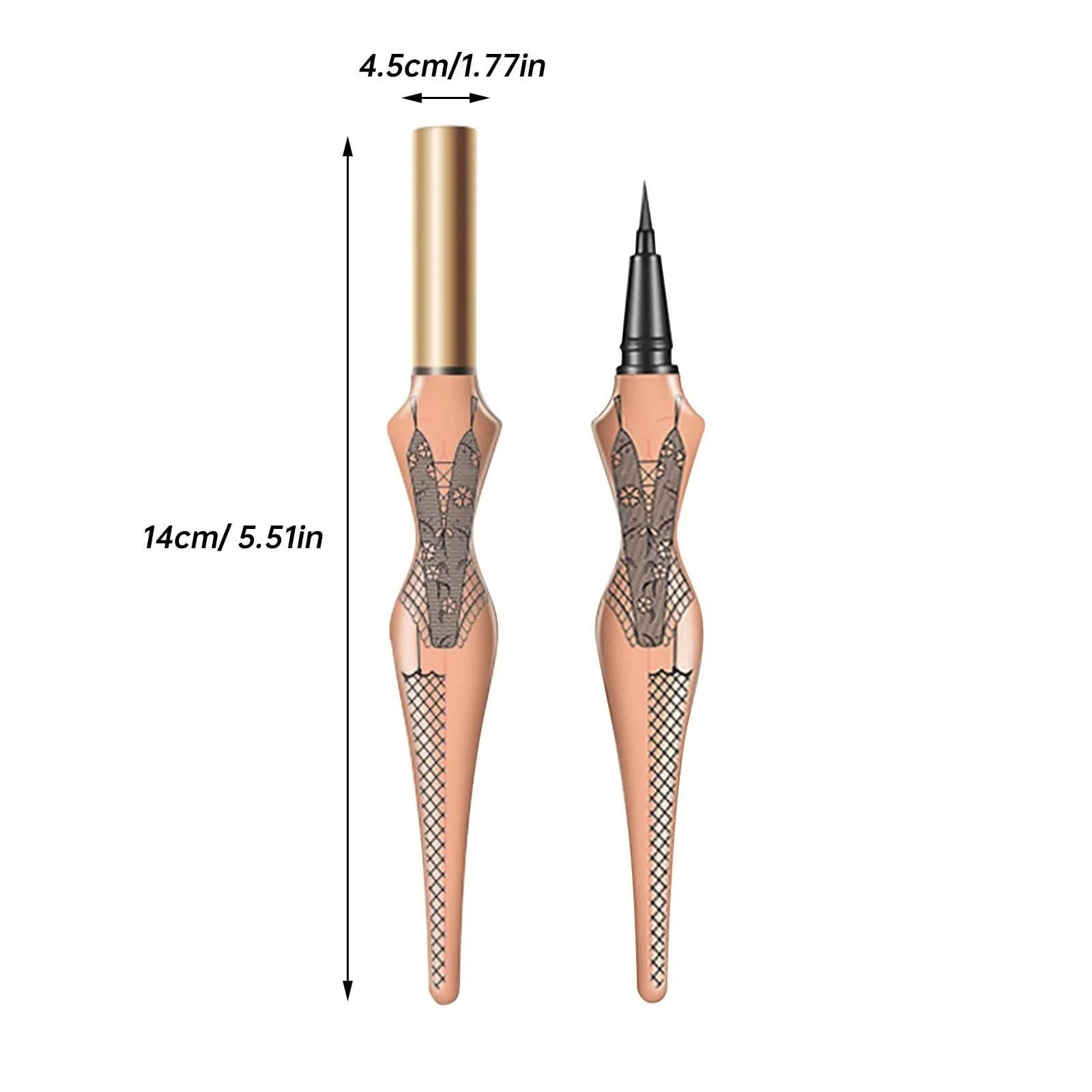 Підводка для очей рідка з сатиновим фінішем, блискуча, довготривала, високопігментована, водостійка формула, 1 мл (A,), фото №6