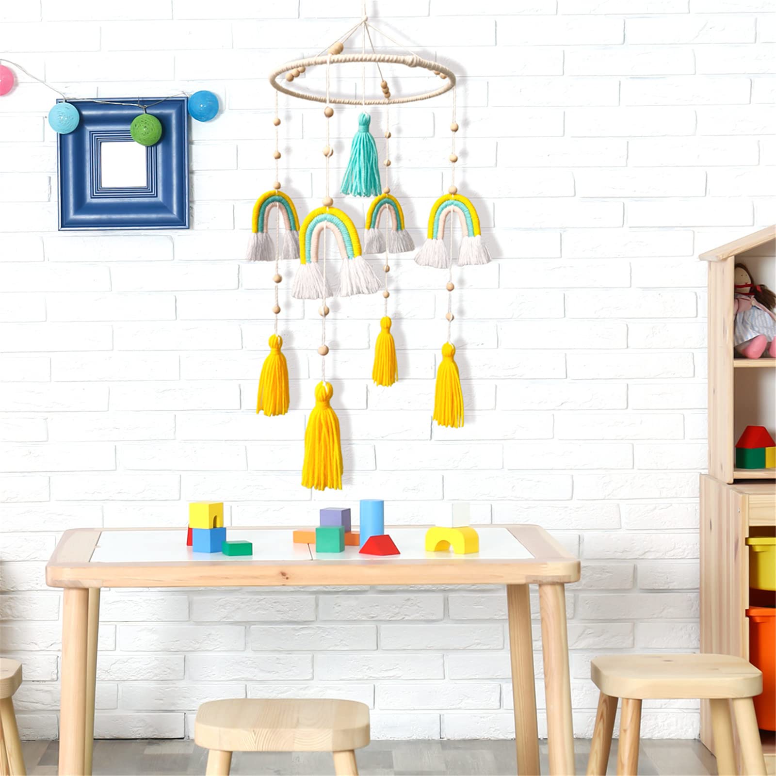 Мобиль Exquleg Baby Rainbow Подвесной колокольчик для детской кроватки детский A, фото №6