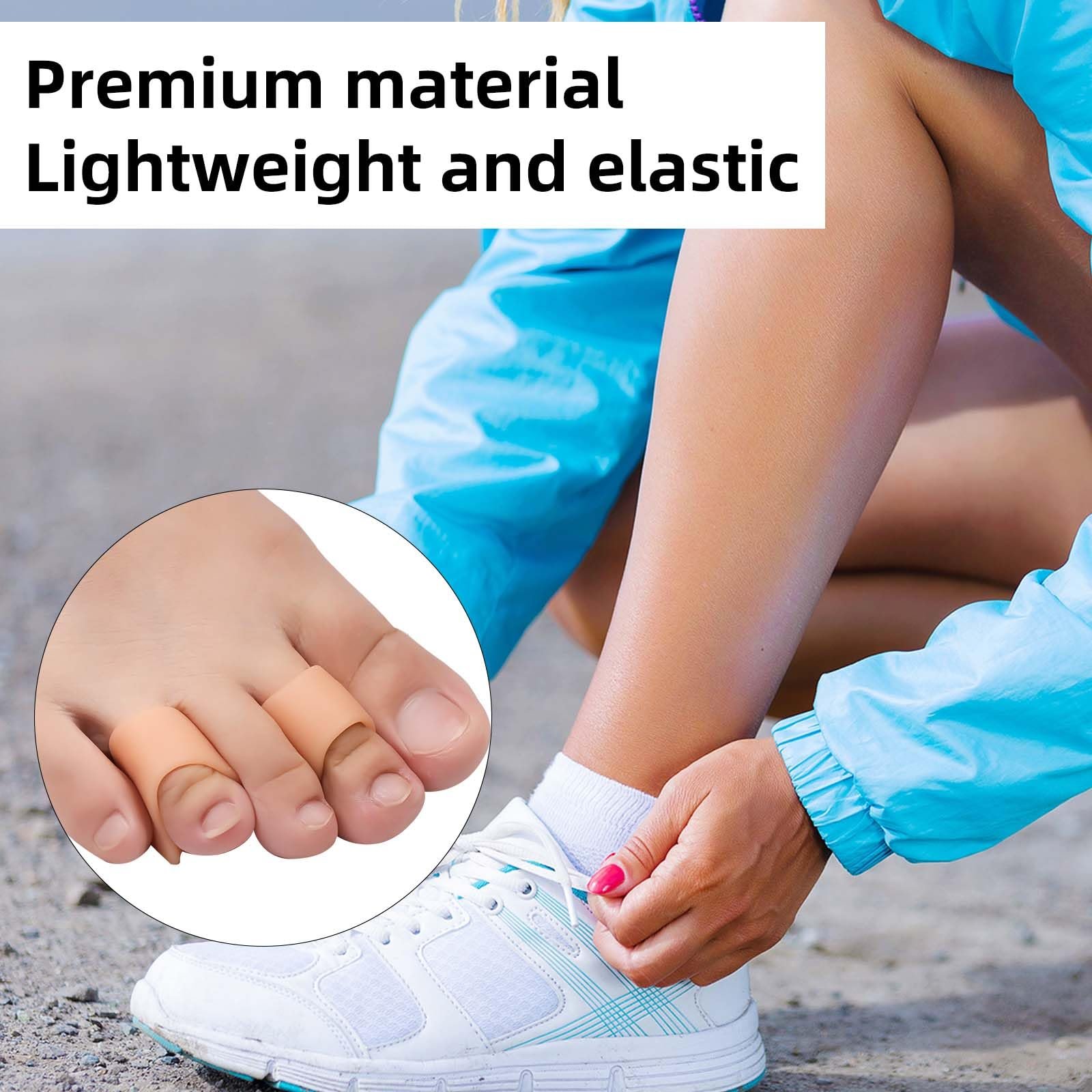 Випрямлячі для пальців ніг 6 шт., М’який гелевий коректор для випрямлення кривих пальців ніг (3 розміри), фото №4