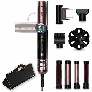 Фен-щітка Cecotec AirGlisse 8in1 Flex 1400 Вт 110,000 об/хв Кераміка-кератин CoandaTech Чорний - Фото 1