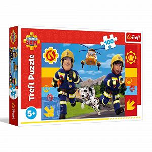 Пазли Trefl Fireman Sam Always Helpful Fireman Sam 100 елементів для дітей від 5 років - Фото 1
