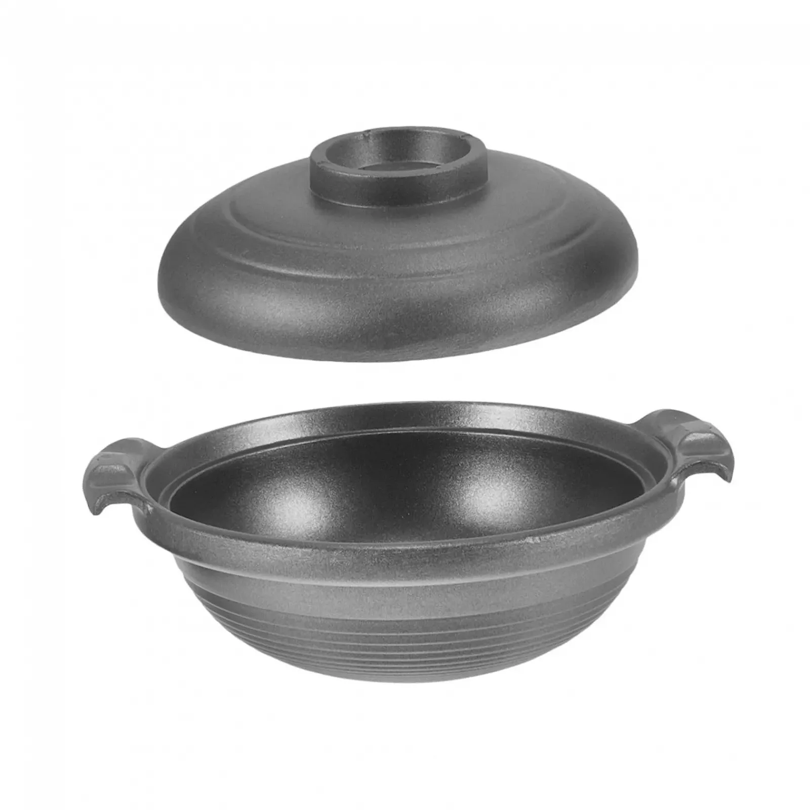 Кастрюля керамическая Мультифункциональная Термостойкая Антипригарная с двойными ручками Белая, фото №1