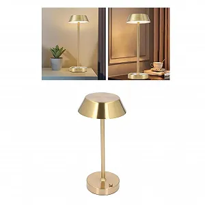 Настільна лампа Cordless LED 2000 мАг акумуляторна вінтажна 3 температури сенсорна Gold synthetic.ua - Фото 1