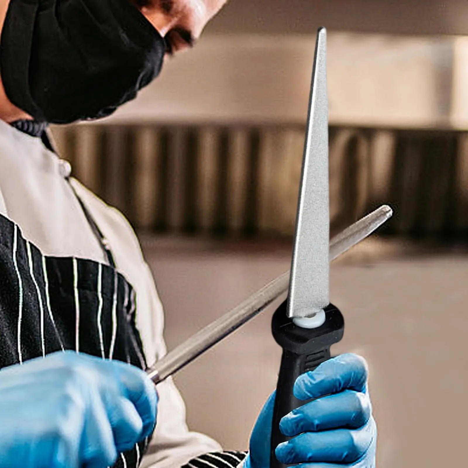 Точильные камни двухсторонние для садовых ножниц и кухонных ножей эргономичные для влажной и сухой заточки, фото №8