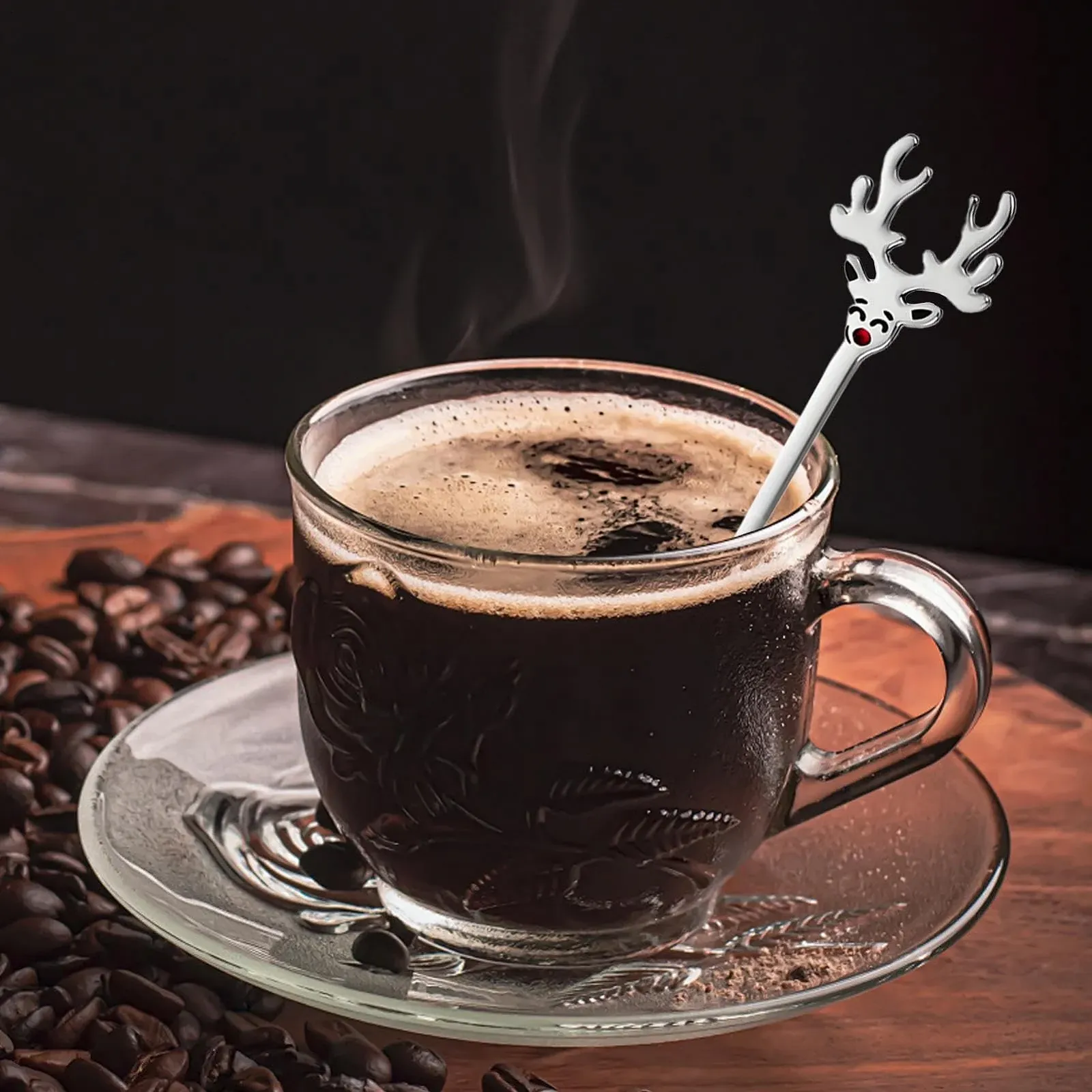 Ложка кавова маленька, Різдвяна з нержавіючої сталі, фото №3