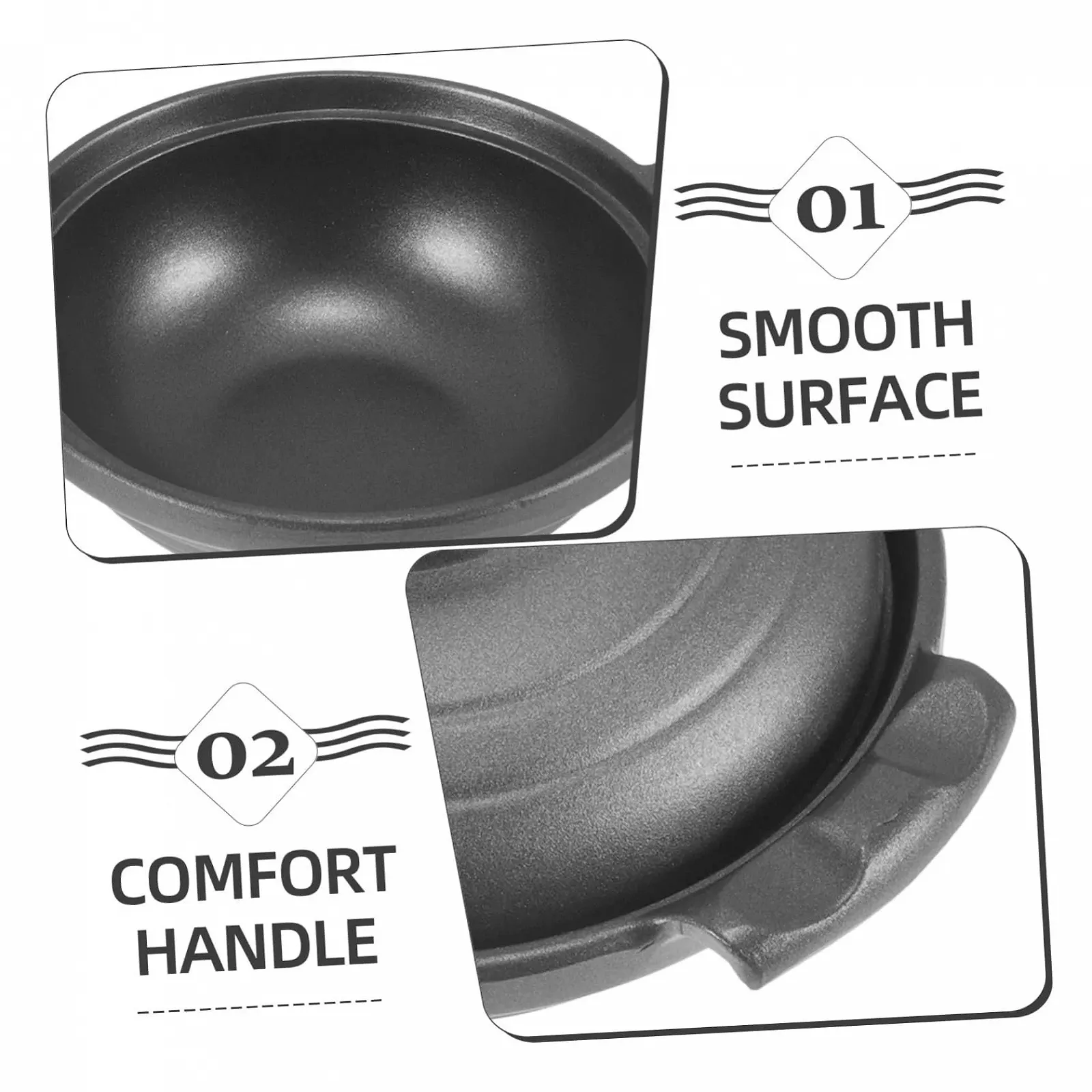 Кастрюля-жаровня VALICLUD керамическая многофункциональная с двойными ручками антипригарная, фото №3