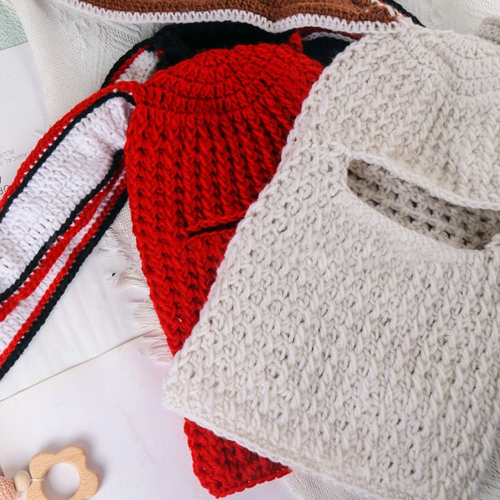 Шапка-вушанка з кролячими вухами rtdgcv В'язана Дитяча Зимова для хлопчиків, фото №4