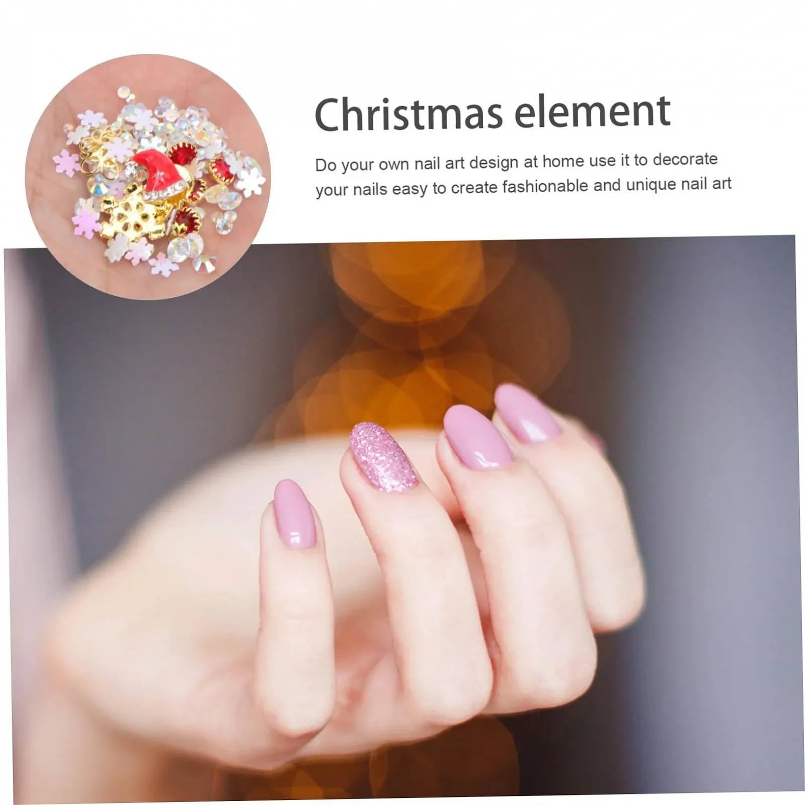 Набір прикрас для манікюру з новорічним дизайном (3 шт.), фото №6