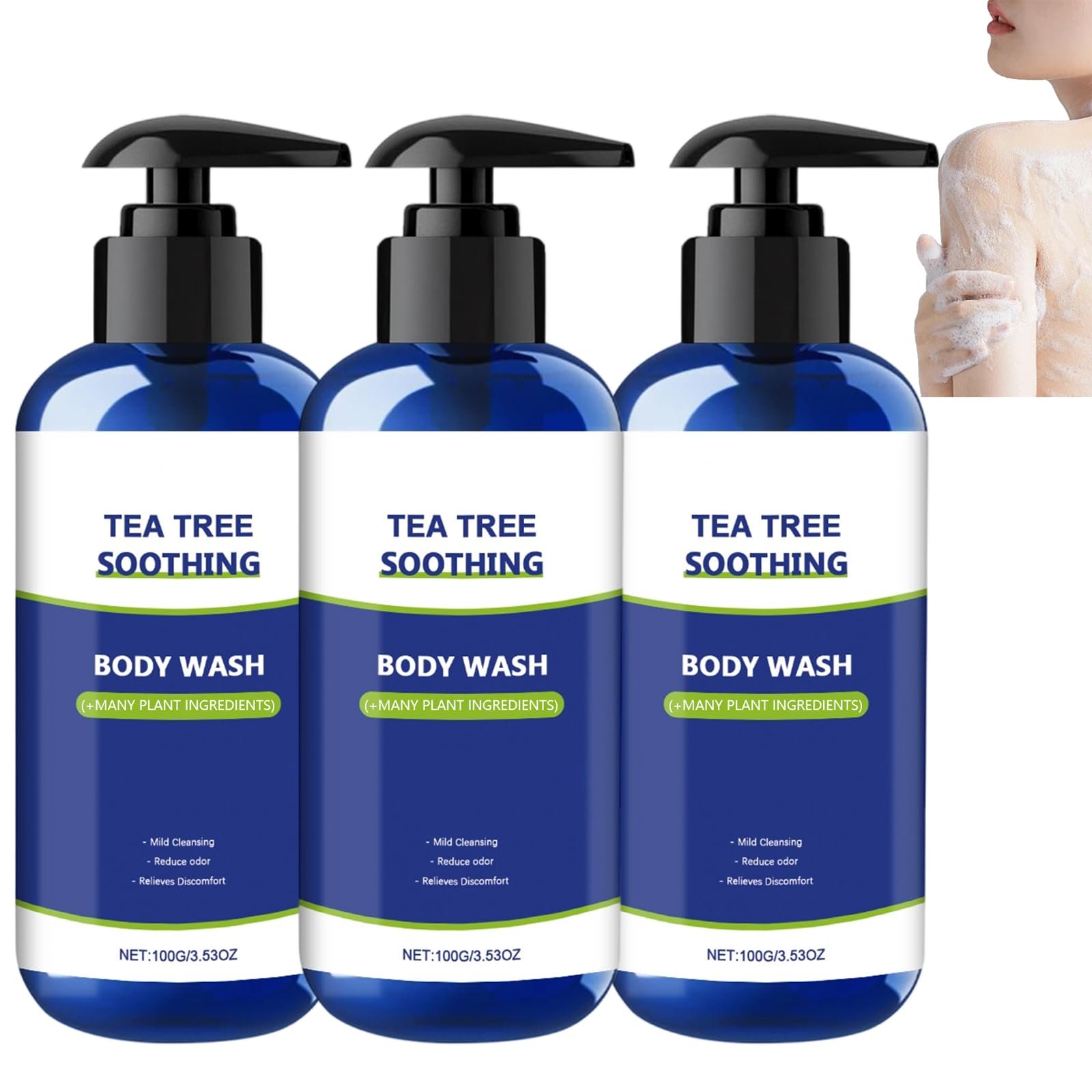 Гель для душу Tea Tree Oil Gentle Cleansing 3 шт., фото №1
