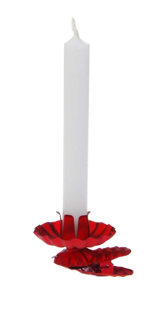 Свічник hdg haus-der-geschenke Tree Clip Конус Набір з 8 Кольорові Німеччина Матове червоне, фото №3