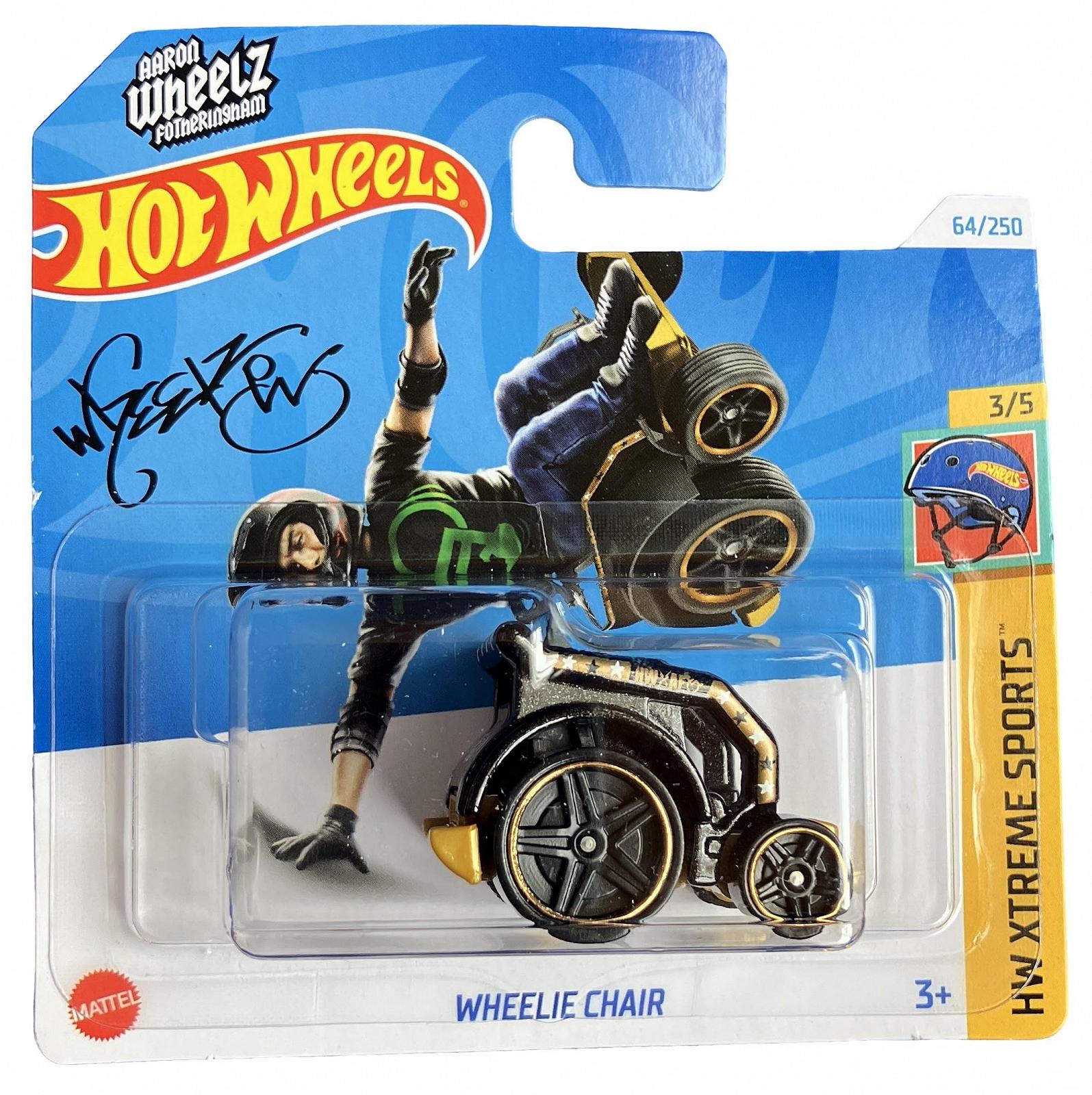 Кресло на колесах Hot Wheels HW Xtreme Sports 3/5 HTD18 Aaron Wheelz Fotheringham Mattel 2024 1:64, фото №1 Кресло на колесах Hot Wheels HW Xtreme Sports 3/5 HTD18 Aaron Wheelz Fotheringham Mattel 2024 1:64, фото №1