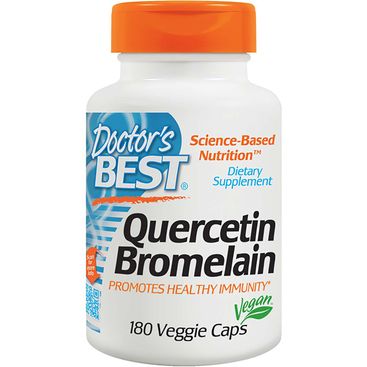 Кверцетин та Бромелайн Quercetin Bromelain Doctor's Best 180 капсул, фото №1