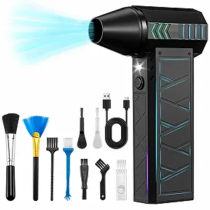 Электрическая воздуходувка Ofeace 180,000 RPM 4 скорости Аккумуляторная с щеткой для чистки - Фото 1