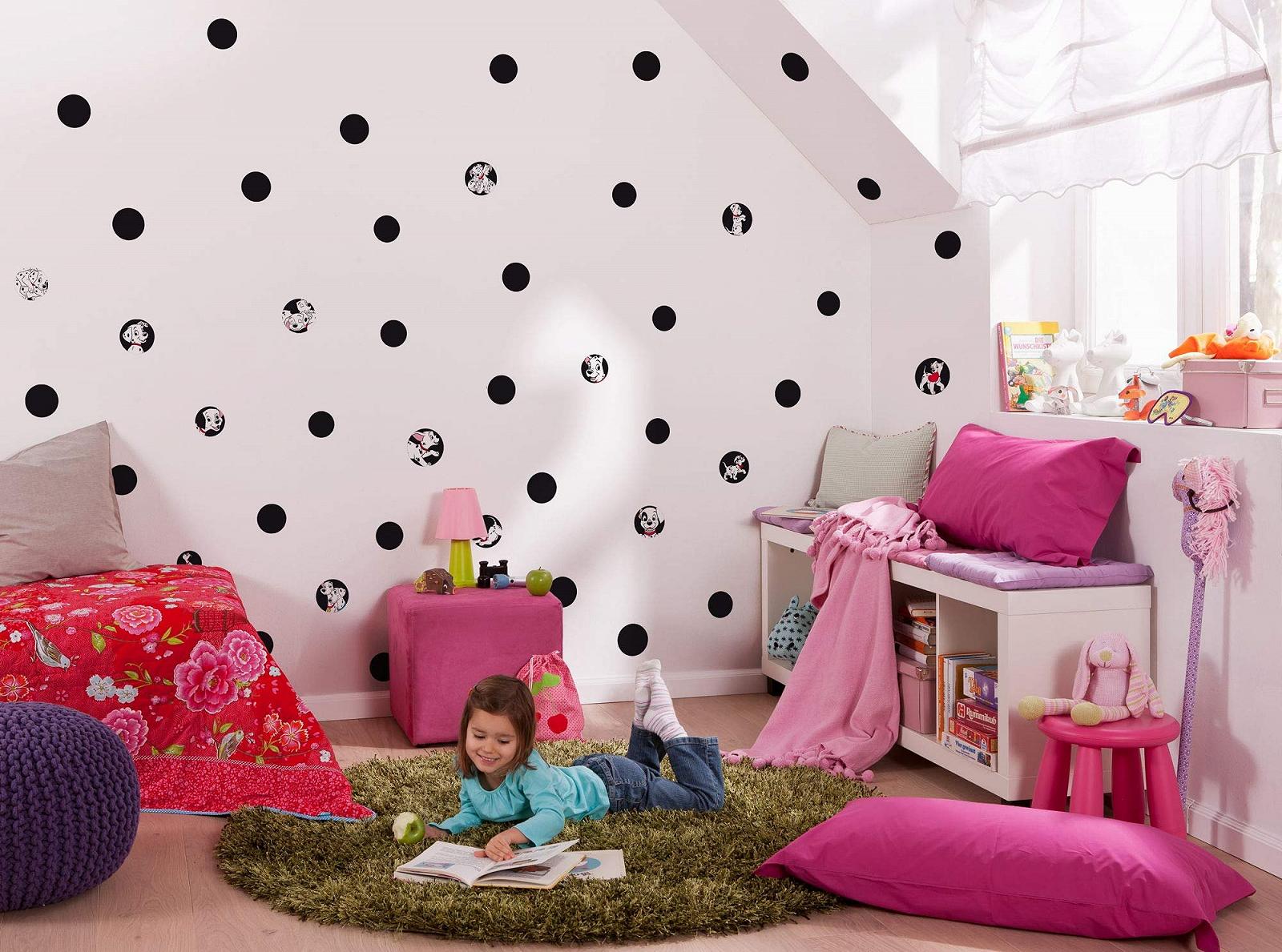 Наклейка на стену Komar Disney 101 Dalmatian Dots 50 x 70 см 14057h Черно-белая, фото №2