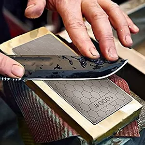 Набір алмазних точильних пластин 2 шт. 400/1000 Grit Стільникова поверхня synthetic.ua - Фото 1