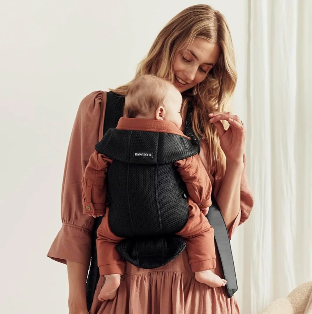 Рюкзак-переноска BabyBjörn Babytrage Mini / Чорний, фото №5