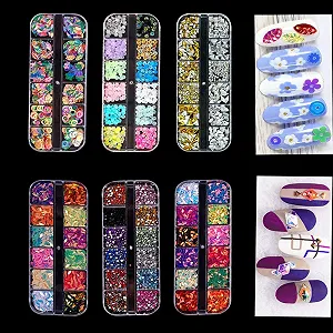 Стразы-заклёпки Разноцветные блестки Аксессуары для ногтей Металлические заклёпки для ногтей 3D украшения для ногтей synthetic.ua - Фото 1