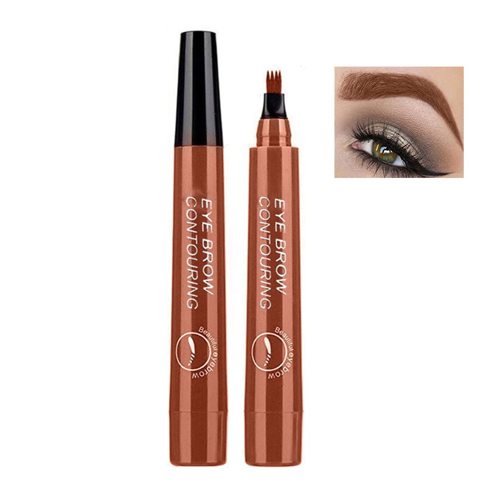 Олівець для брів Microblading Червоний Коричневий 4-наконечники, фото №1