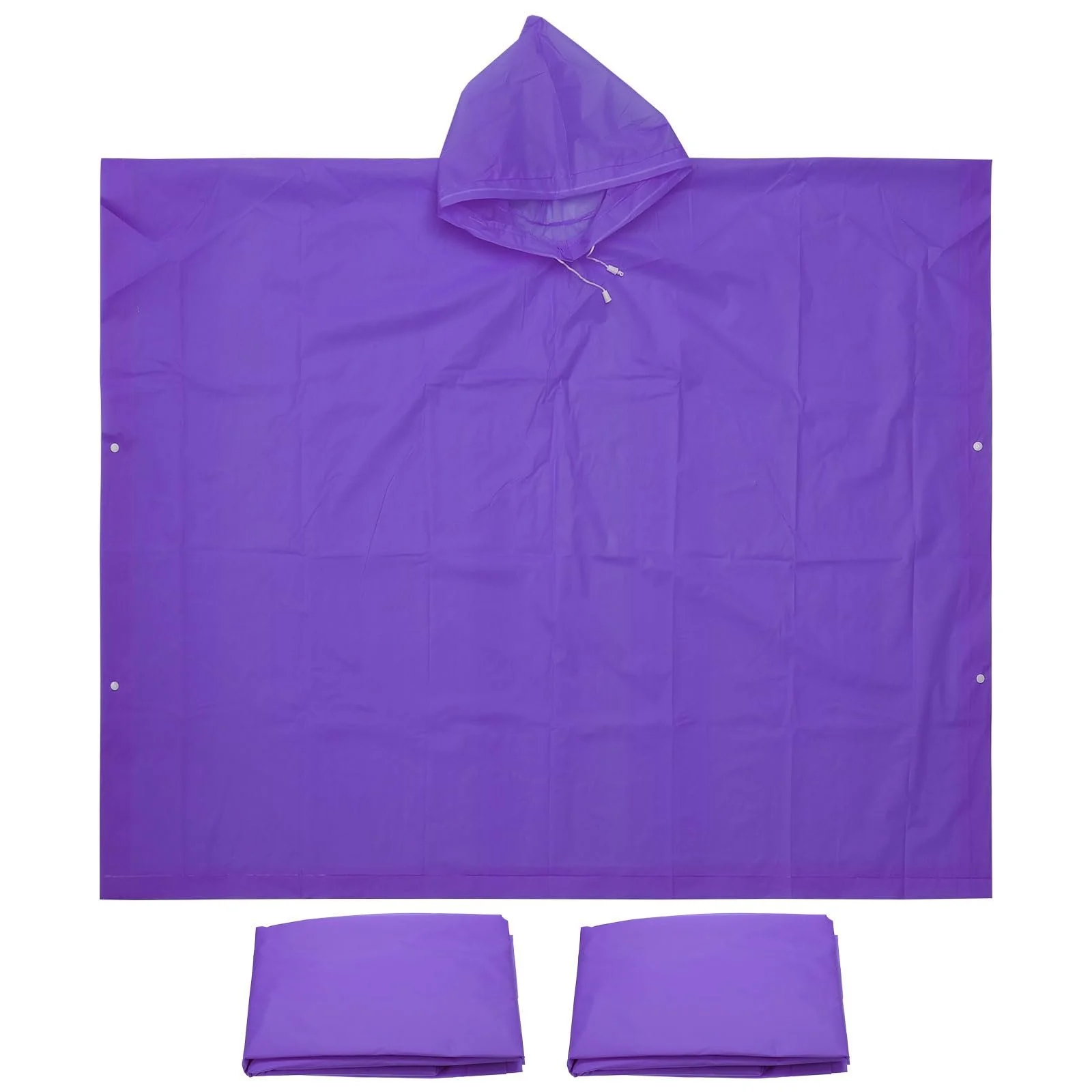 Пончо дощове PATIKIL 3 шт. EVA, фіолетовий, фото №1